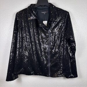 Colleen Lopez Black Sequin Blazer